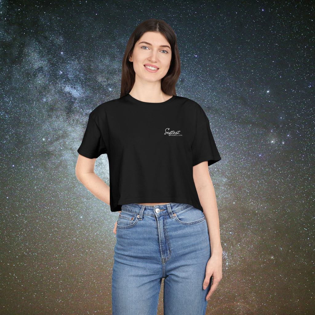 Softest Rebellion™ Minimalist Logo - Crop Top